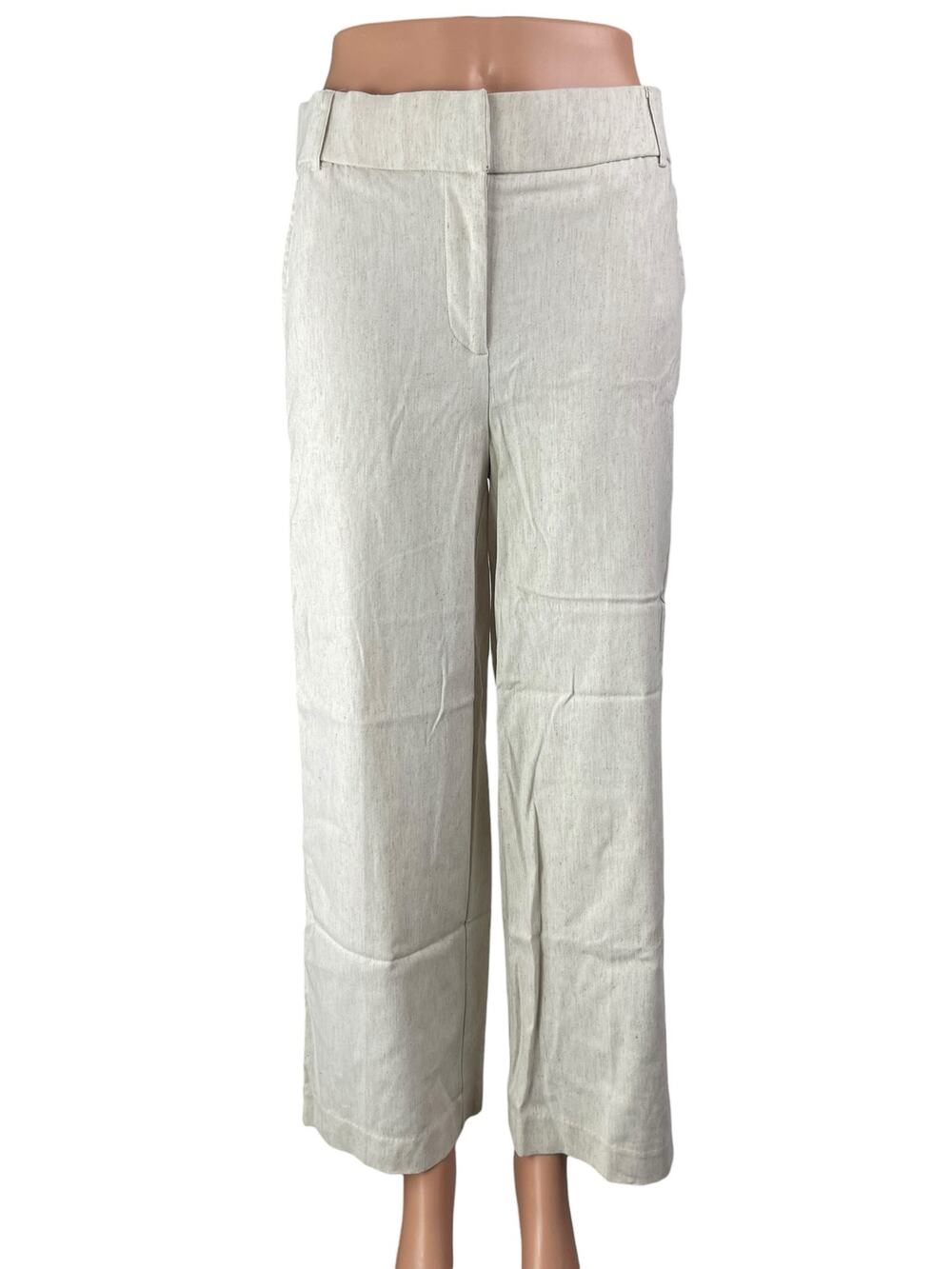 Amanda + Chelsea Women's White High Rise Wide Leg Trousers Dress Pants Size 4